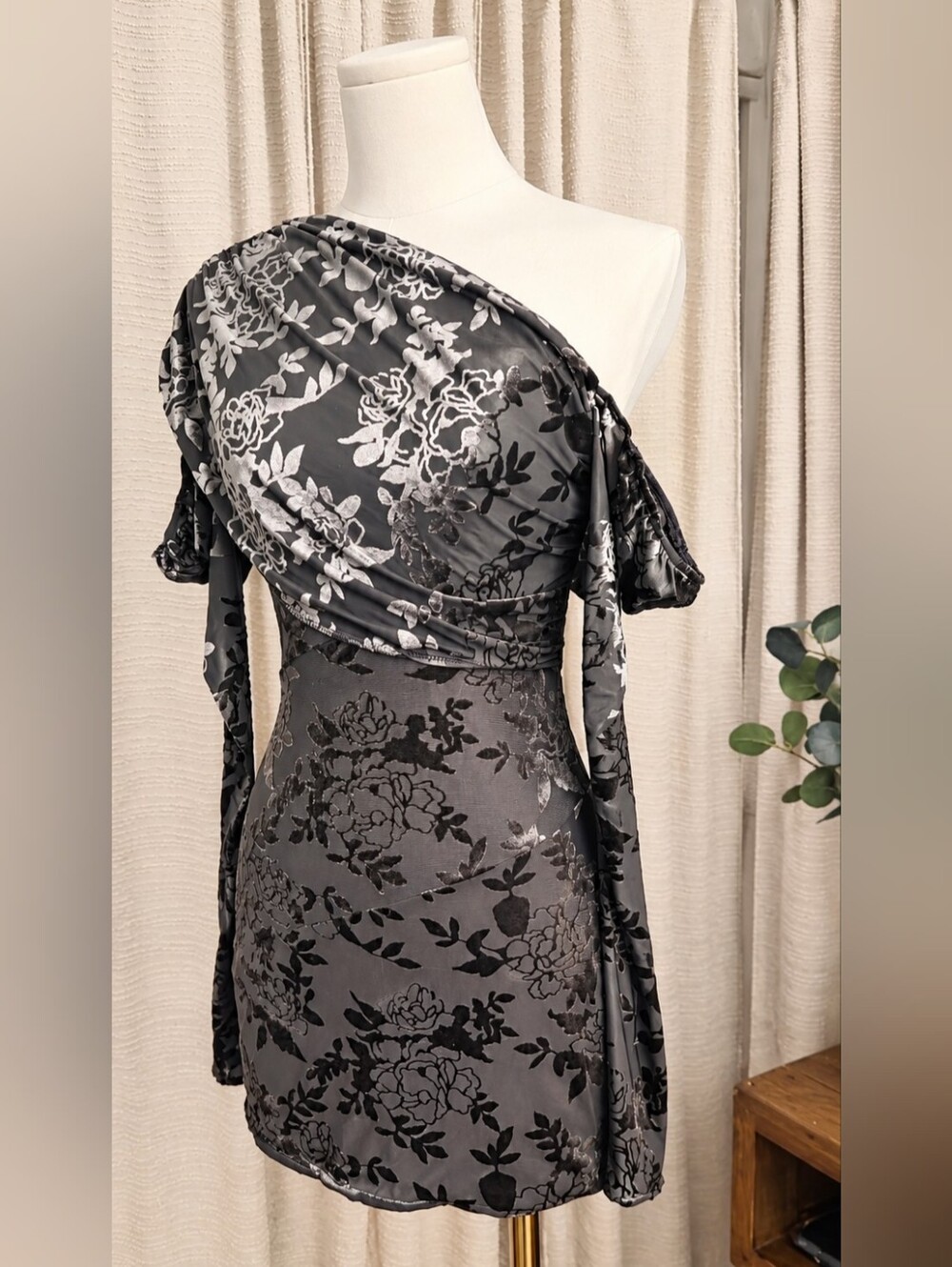 Mistress Rocks Slate Devore Mini Dress - Picture 11 of 13